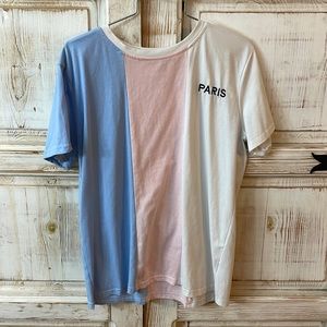 Paris Mens Small Pink, White, and blue